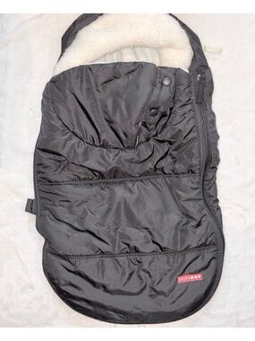 Skip Hop Black Tote Interior with Red Logo Tag